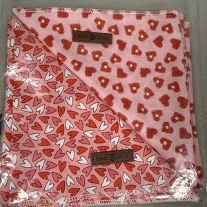 Lionet Paws Dog Bandana for Large Dogs Triangular Valentines Day Red Hearts